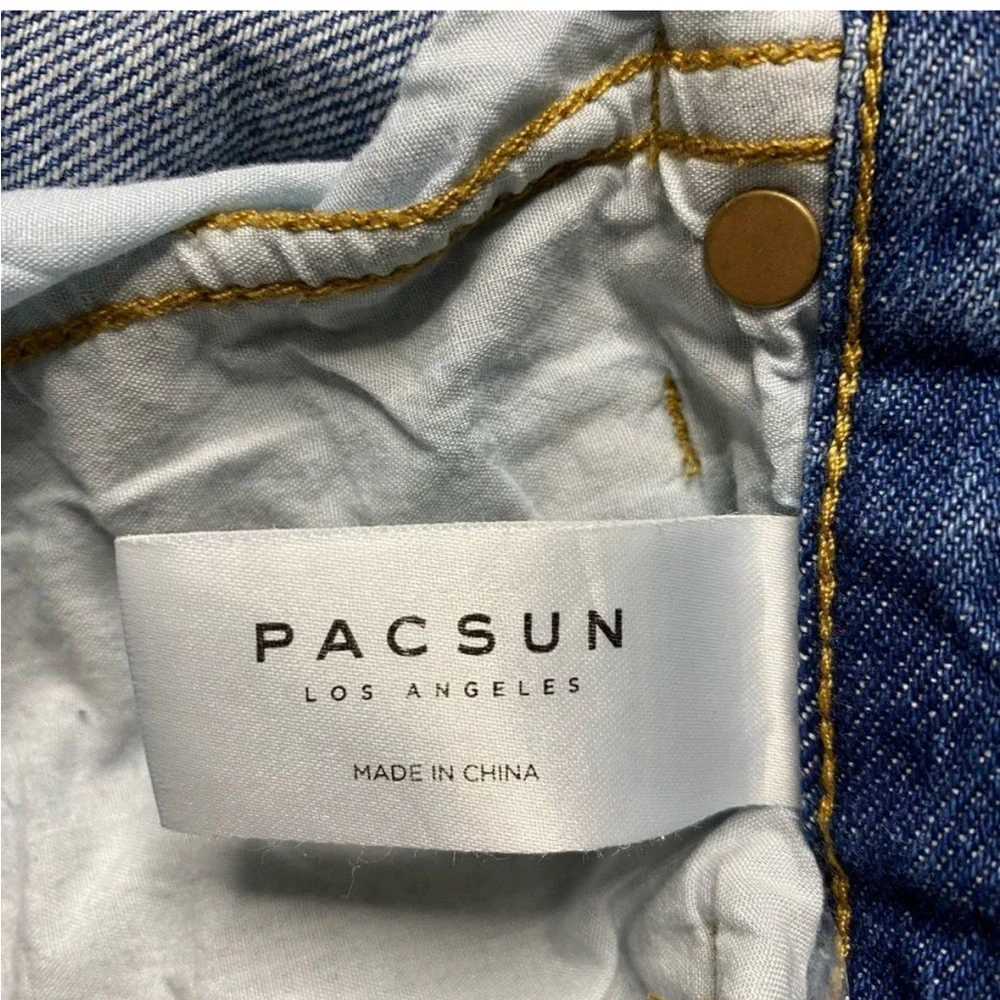 PACSUN High Rise Straight Button Fly Jeans - Picture 7 of 9